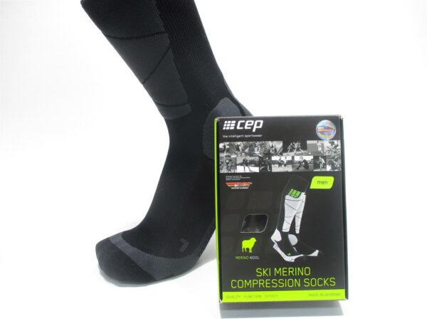 CEP Kompressionssocks Ski Merino Socks Men Schwarz Hauptfarbe