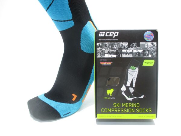 CEP Kompressionssocks Ski Merino Socks Women Türkis