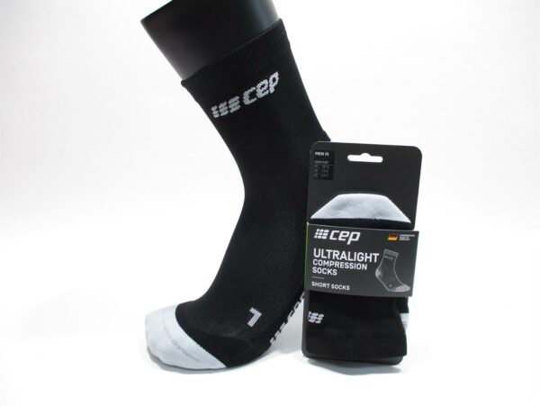 CEP Kompressionssocks Short Socks Men Ultralig Schwarz Hauptfarbe